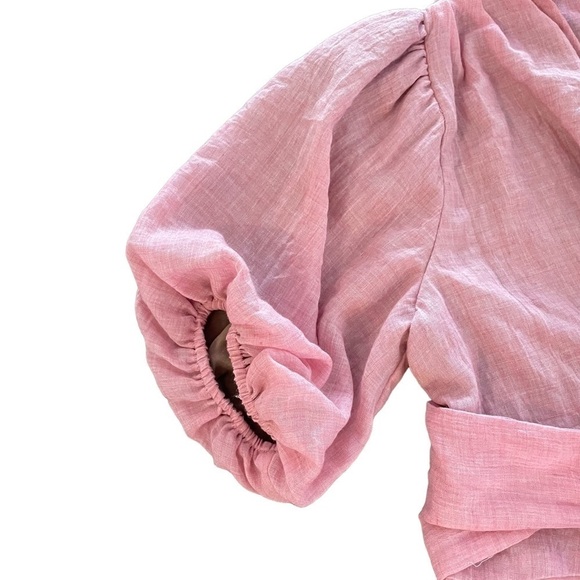 House of Harlow 1960 x Revolve Puff Sleeve Cropped Tie Top, Size S - Picture 3 of 6